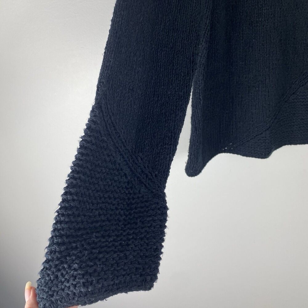 J Jill Handknit Sweater Womens size Large P Black Modern Classic Comfort Relaxed - Picture 2 of 6